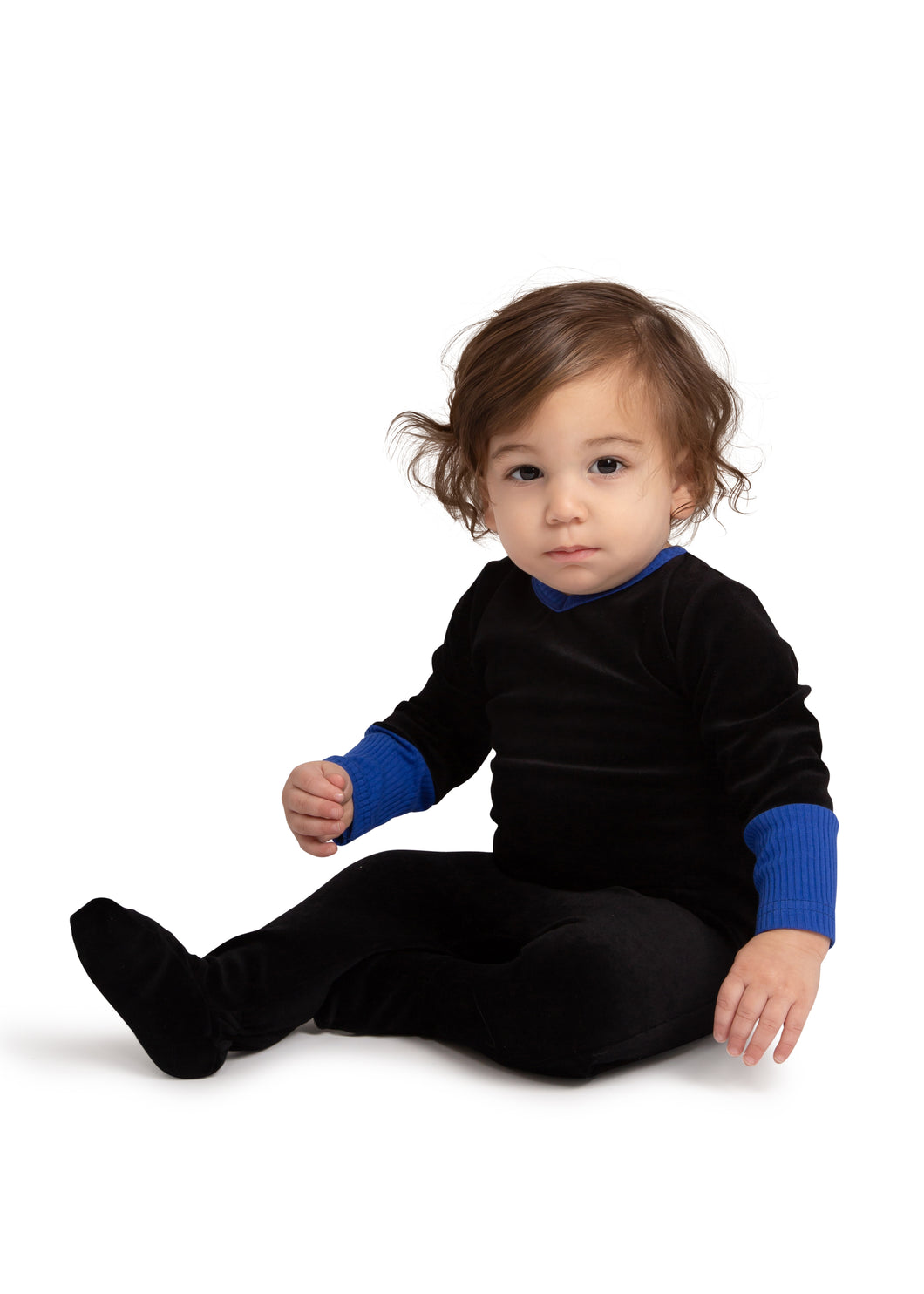 Stretchie For Baby Boy | Sophisticated Velour Pajama Set