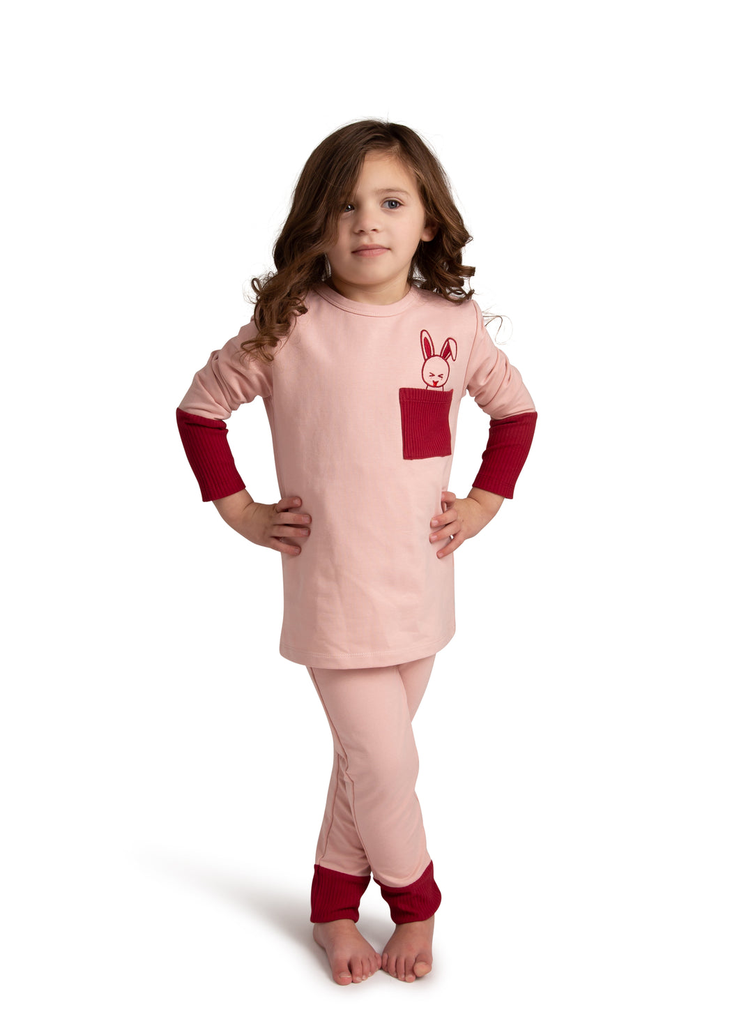 Pajamas For Girls | Pink Bunny Bliss Pajama Set