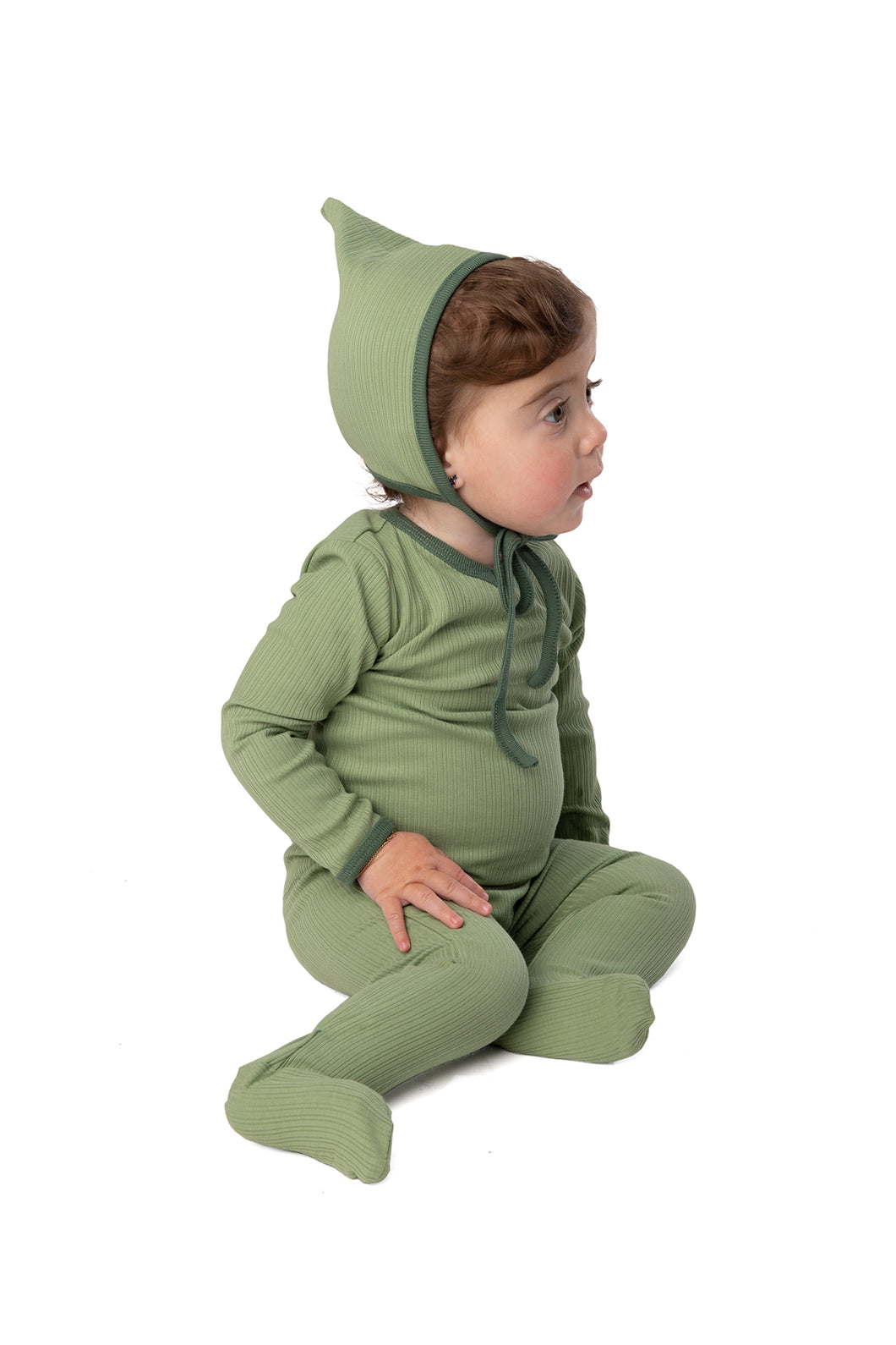 Hat For Baby | Green Classy Soft Cotton Ribbed